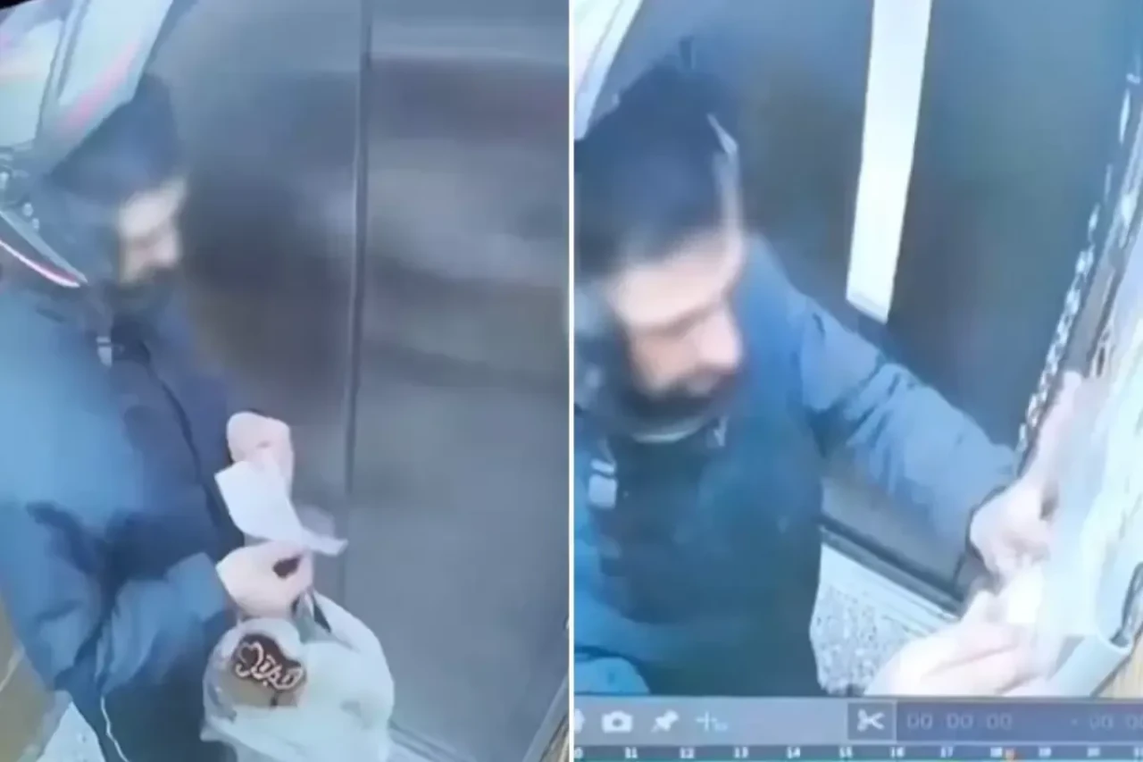 Atatürk’ün portresine tüküren kurye gözaltına alındı