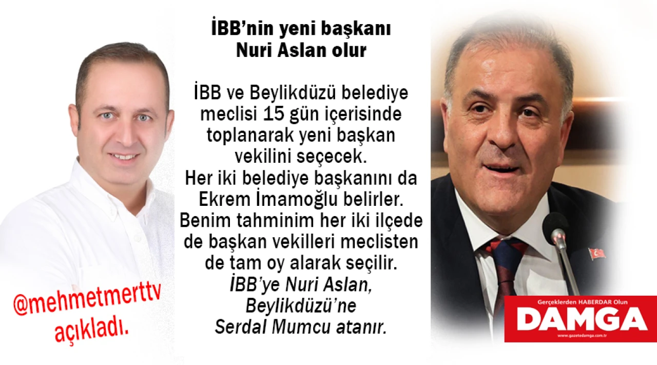 Yeni İBB Başkanı Nuri Aslan olur