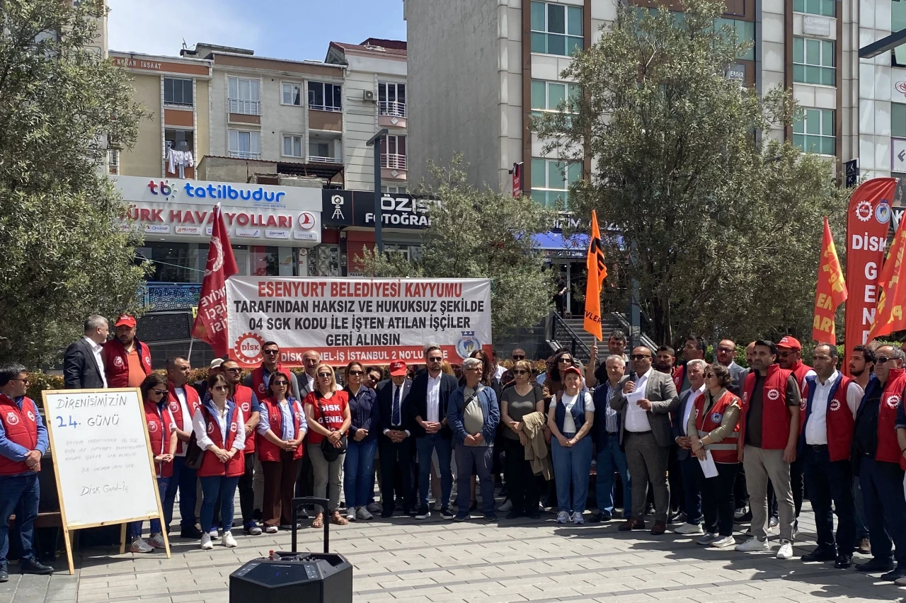 Esenyurt Belediyesi işçileri eylemde