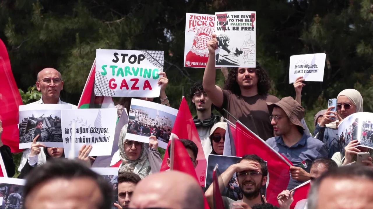Yıldız'lı öğrenciler Filistin için yürüdü