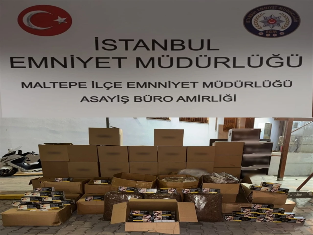 Maltepe’de sigara imalathanesine operasyon: 1 gözaltı
