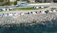 Beylikdüzü'nde sahil şeridi karavan parkına döndü!