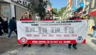 Karşıyaka Belediyesi işçileri yürüyüş yapıp, halktan destek istedi