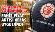 60 işletmeye 42,3 milyon lira fahiş fiyat artışı cezası uygulandı