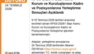 KPSS-2026/1 yerleştirme sonuçları açıklandı