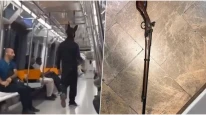 Metroda yolcuları korkutan çocuk gözaltına alındı!