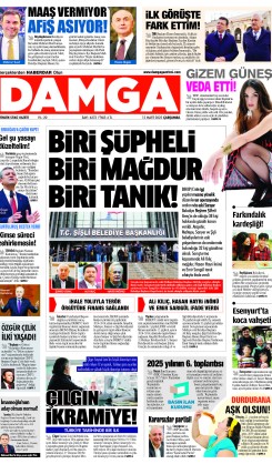 DAMGA 12 Mart 2025 Çarşamba Sayfaları