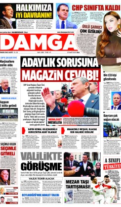 DAMGA 25 Mart 2025 Salı Sayfaları