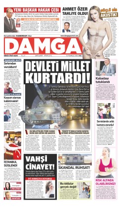 DAMGA 15 Temmuz 2025 Salı Sayfaları