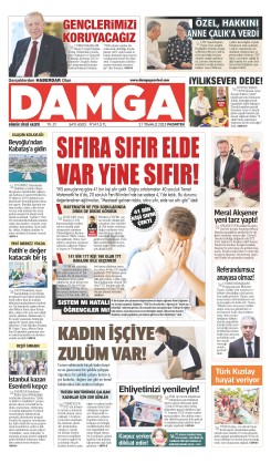 DAMGA 21 Temmuz 2025 Pazartesi Sayfaları