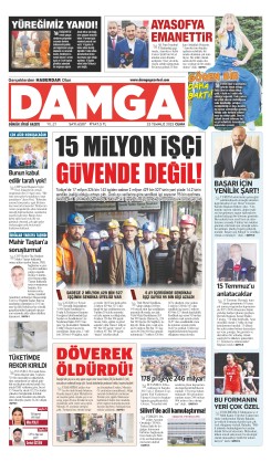 DAMGA 25 Temmuz 2025 Cuma Sayfaları