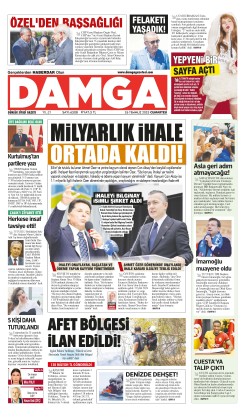 DAMGA 26 Temmuz 2025 Cumartesi Sayfaları
