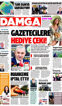 DAMGA 31 Temmuz 2025 Perşembe Sayfaları