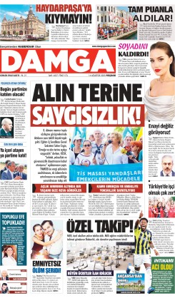 DAMGA 14 Ağustos 2025 Perşembe Sayfaları