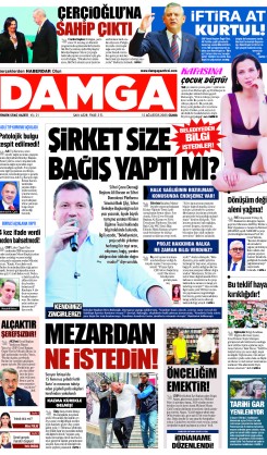 DAMGA 15 Ağustos 2025 Cuma Sayfaları