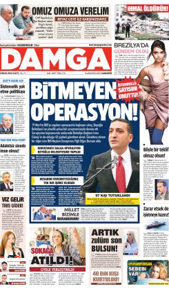 DAMGA 16 Ağustos Cumartesi Sayfaları