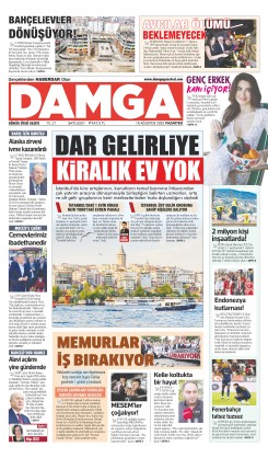 DAMGA 18 Ağustos Pazartesi Sayfaları