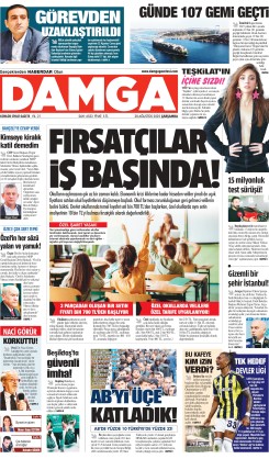 DAMGA 20 Ağustos Çarşamba Sayfaları