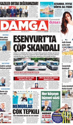 DAMGA 27 Ağustos Çarşamba Sayfaları