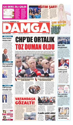 DAMGA 9 Eylül Salı Sayfaları