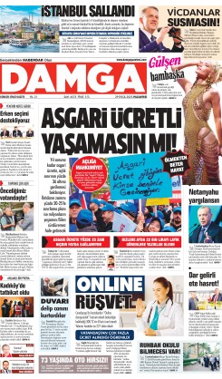 DAMGA 29 Eylül Pazartesi Sayfaları
