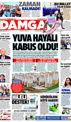 DAMGA 7 Ekim Salı Sayfaları