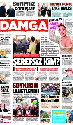 DAMGA 8 Ekim Çarşamba Sayfaları