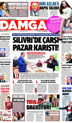DAMGA 15 Ekim Çarşamba Sayfaları