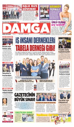DAMGA 20 Ekim Pazartesi Sayfaları