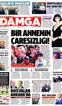 DAMGA 22 Ekim Çarşamba Sayfaları