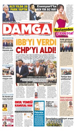 DAMGA 27 Ekim Pazartesi Sayfaları