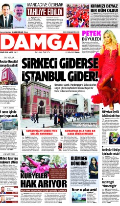 DAMGA 31 Ekim Cuma Sayfaları