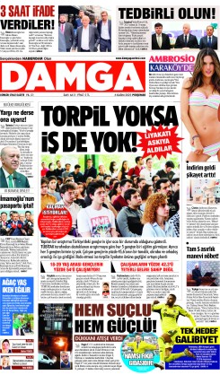 DAMGA 6 Kasım Perşembe Sayfaları