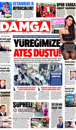 DAMGA 9 Kasım Pazar Sayfaları