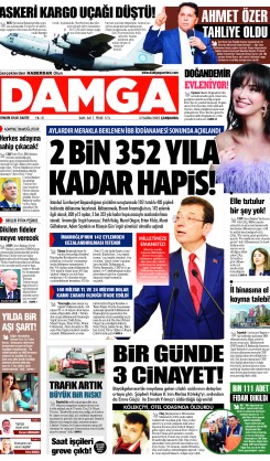 DAMGA 12 Kasım Çarşamba Sayfaları