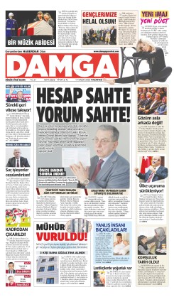 DAMGA 17 Kasım Pazartesi Sayfaları