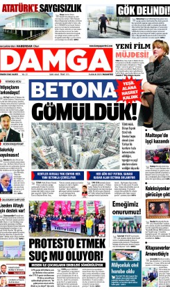 DAMGA 8 Aralık Pazartesi Sayfaları