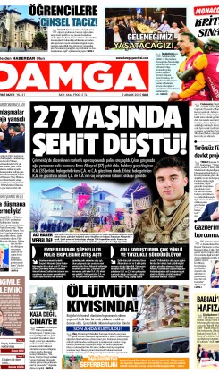 DAMGA 9 Aralık Salı Sayfaları