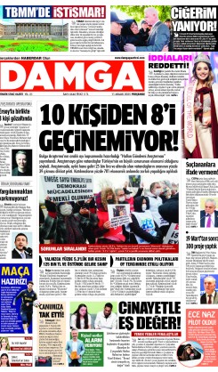 DAMGA 11 Aralık  Perşembe Sayfaları