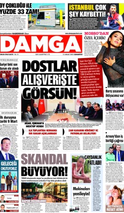 DAMGA 13 Aralık Cumartesi Sayfaları