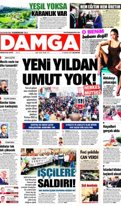 DAMGA 15 Aralık Pazartesi Sayfaları