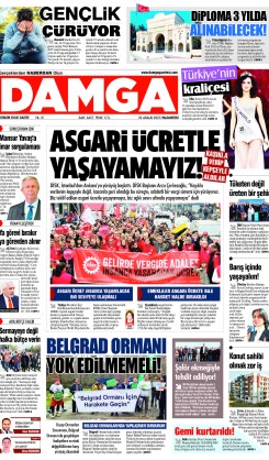 DAMGA 22 Aralık Pazatesi Sayfaları