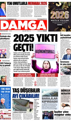 DAMGA 1 Ocak Perşembe  Sayfaları