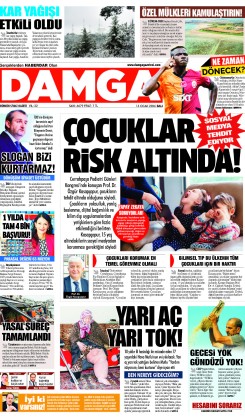 DAMGA 13 Ocak Salı Sayfaları