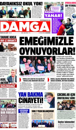 DAMGA 17 Ocak Cumartesi Sayfaları