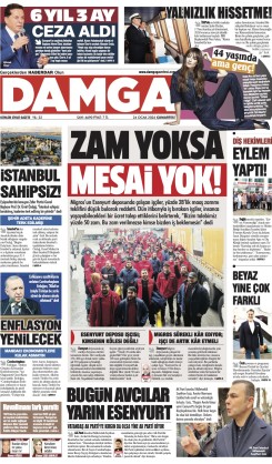 DAMGA 24 Ocak Cumartesi Sayfaları