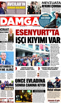 DAMGA 30 Ocak Cuma Sayfaları