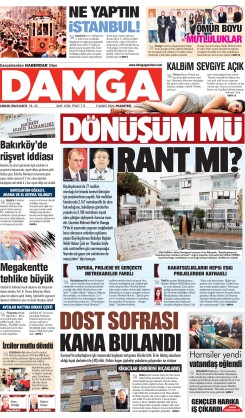 DAMGA 9 Şubat Pazartesi Sayfaları