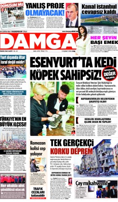 DAMGA 10 Şubat Salı Sayfaları