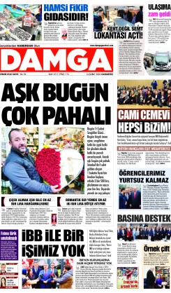 DAMGA 14 Şubat Cumartesi Sayfaları